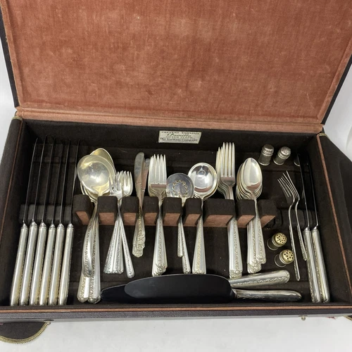 Rambler Rose by Towle Sterling Silver Flatware Set For 8 Service 76 Pieces 2984g