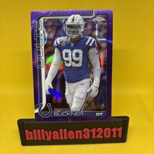 2025 Topps Chrome Football Deforest Buckner Purple Lava #133 /75 Colts
