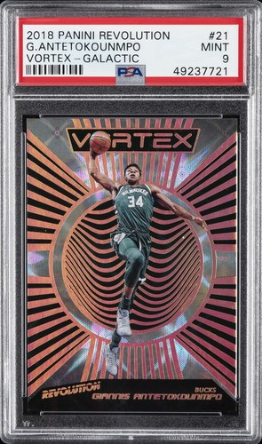 Giannis Antetokounmpo [Galactic] #21 2018 Panini Revolution Vortex card