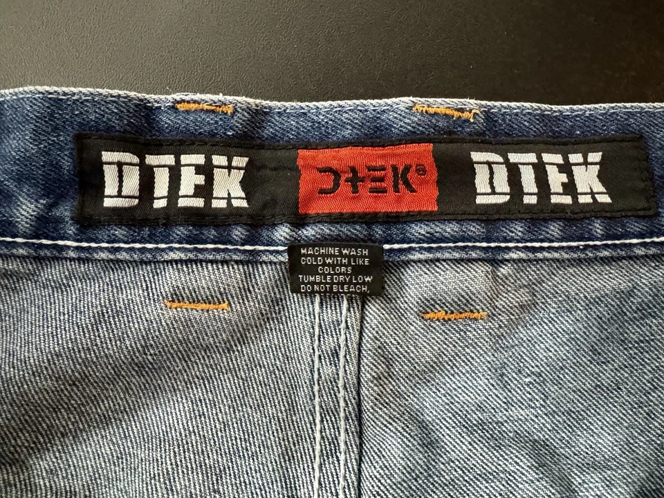 Vintage Y2k DTEK Carpenter Jeans Men’s 40x34 Blue Baggy Skater Wide Leg Grunge - Image 4 of 4