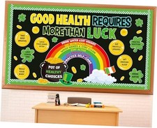 St. Patrick's Day Health Bulletin Board Lucky Shamrock Bulletin Board