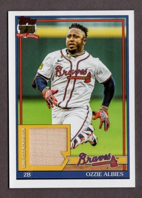 2026 Topps Series 1 35th Anniversary 1991 #91R-OA Ozzie Albies Relic 75th Bat