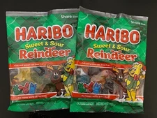 Haribo Sweet & Sour Reindeer Gummy/Gummi Candy {LOT OF 2 BAGS}