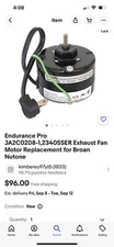 Endurance Pro  JA2C0-208-1 Exhaust Fan Replacement For Broan Nutone