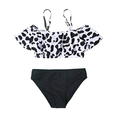 Kids Girls Beachwear Rash Guard Swimsuit Festival Swimwear Flounce Bikini  Sexy