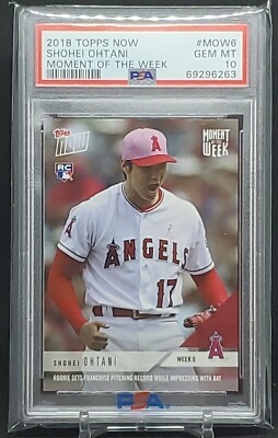 2018 TOPPS NOW SHOHEI OHTANI #MOW6 MOMENT OF THE WEEK RC Rookie