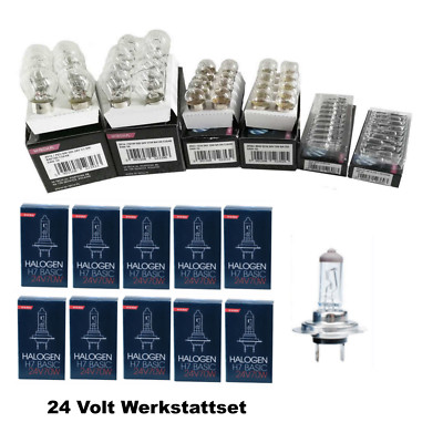 1 Set (140 St) 24V M-Tech Glühlampen 1,2W W5W R5W 10W 21W 21/5W H7  24MT8-2