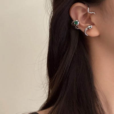 Trendy Creative Snake Shaped Ear Clip Personalized Exaggerated Earrings Gifts