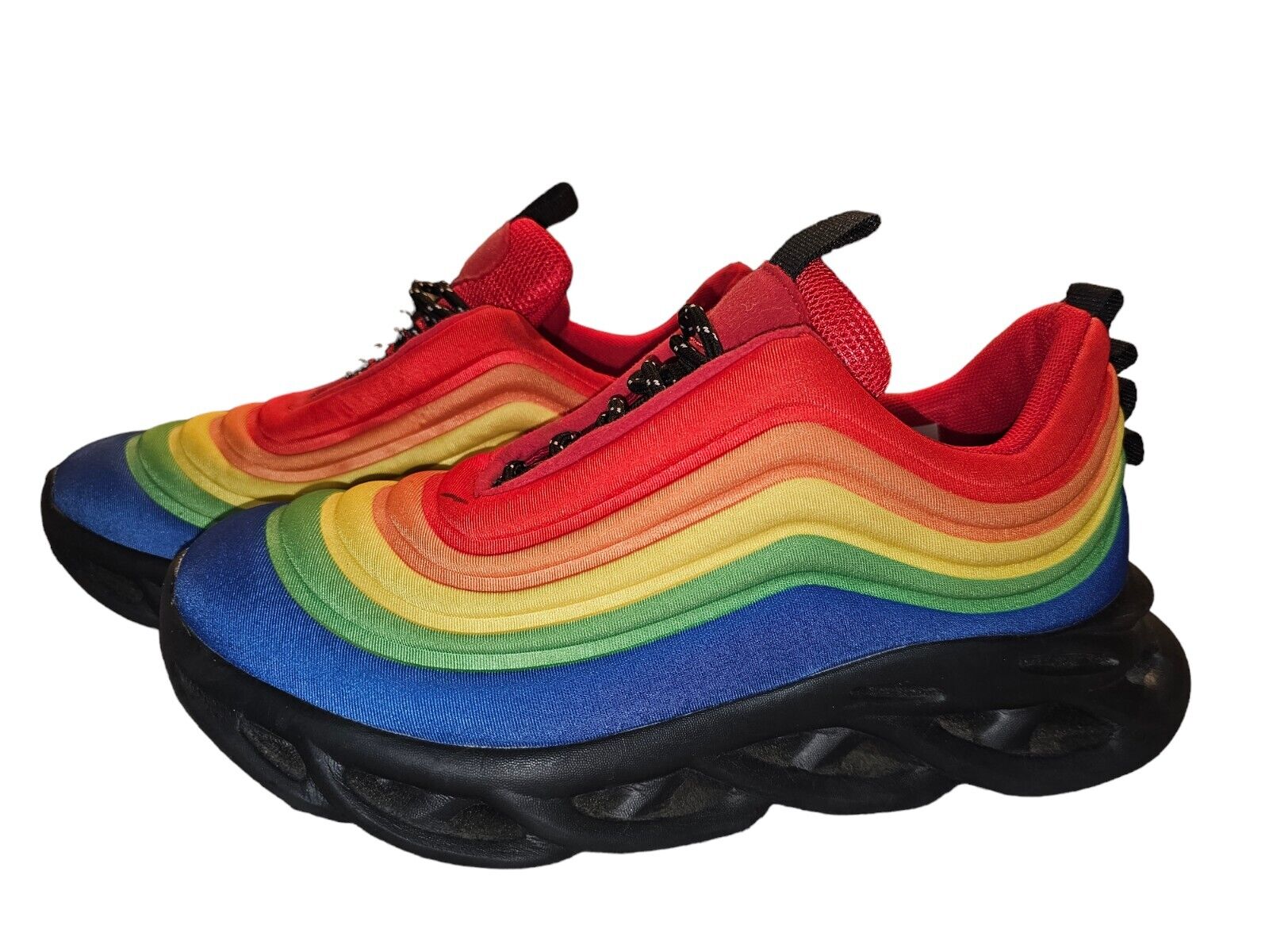 Rainbow Cape Robbin Sneaker Shoes Womens 9M  Pride
