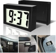 Betus Car Dashboard Digital Clock - Vehicle Adhesive Clock with Jumbo LCD Time