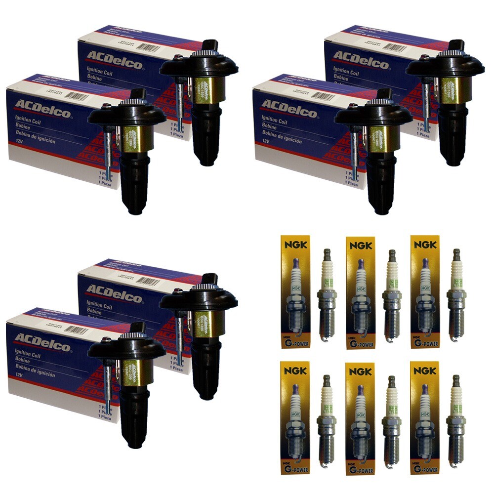 OEM Ignition Coil Set 6  6 NGK Spark Plugs For 2003-08 GMC