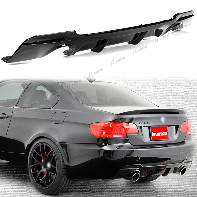 For 2007-2013 BMW 3 Series E92 E93 Coupe MP Style Rear Diffuser Lip Gloss Black