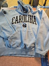 J. America Carolina Tar Heels Hoodie Sz L Heavy Weight 