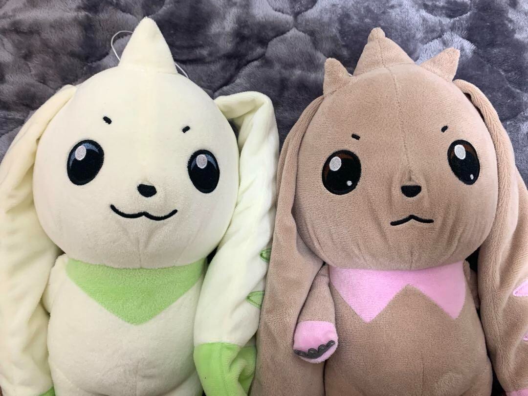 Terriermon Lopmon Muñeca Peluche Digimon Aventura Tamers Peluche Set de 2 Sin etiqueta