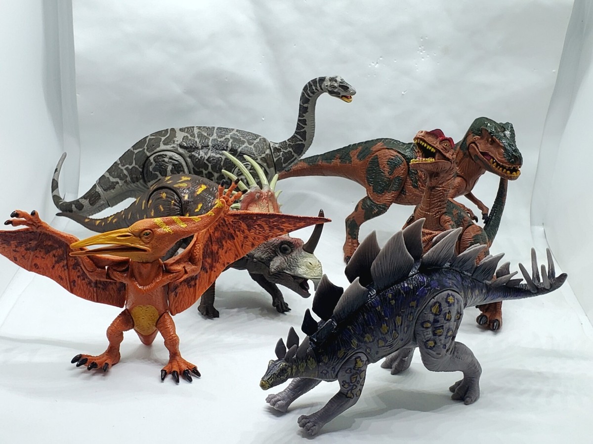 Happy Kin Dinosaur Toys Lot Of 6 Numbered #KG18162S Plastic | eBay
