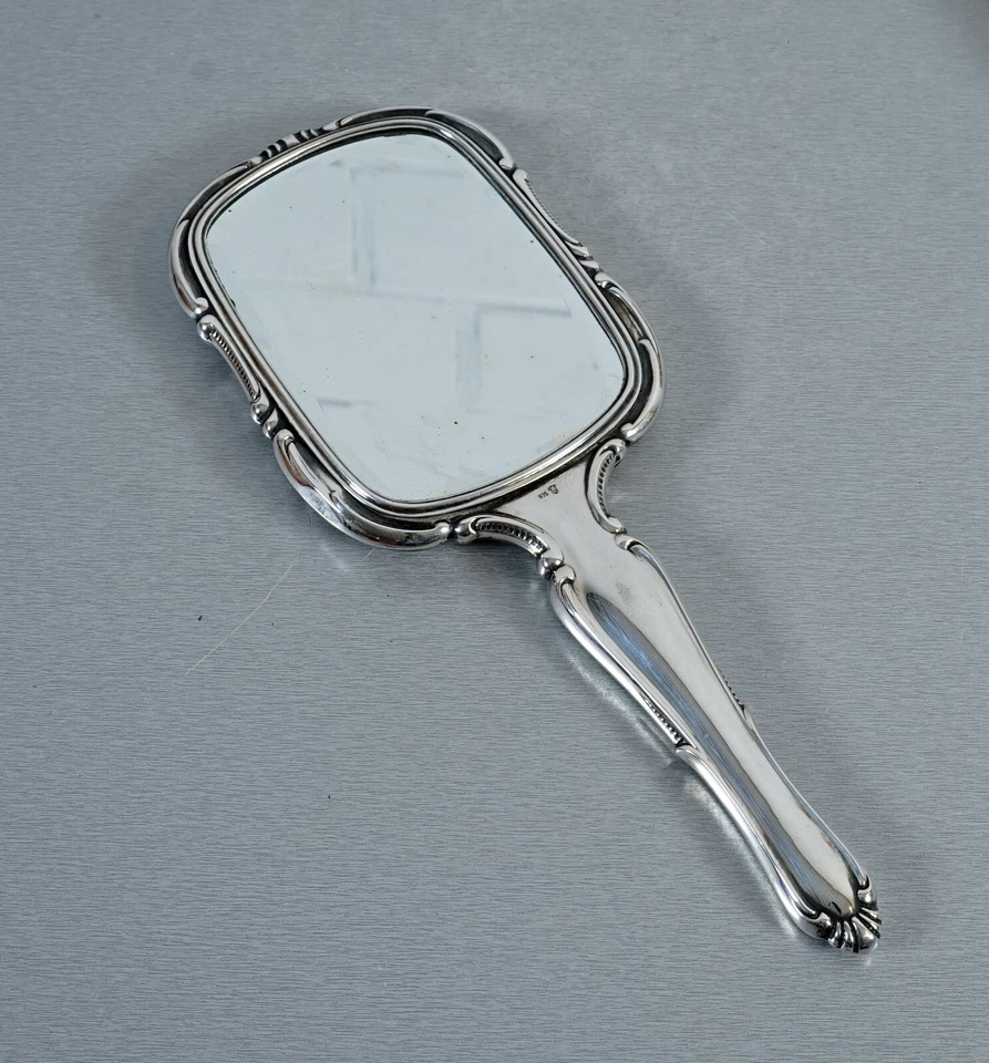 Spazzola per scarpe a specchio in argento 835 spazzola per vestiti Hermann Ba... - Immagine 4 di 4