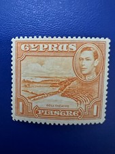 VERY RARE CYPRUS STAMPS USED ORANGE 1 PIASTRE 0029