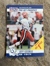 Jeff George Rookie Football Card. Indianapolis Colts. rookie card picture