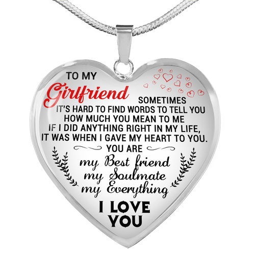 Girlfriend Necklace Heart Pendant Gifts 