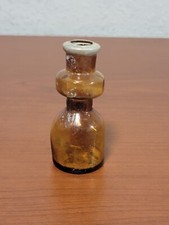 VINTAGE Amber Glass Apothecary Bottle No Label