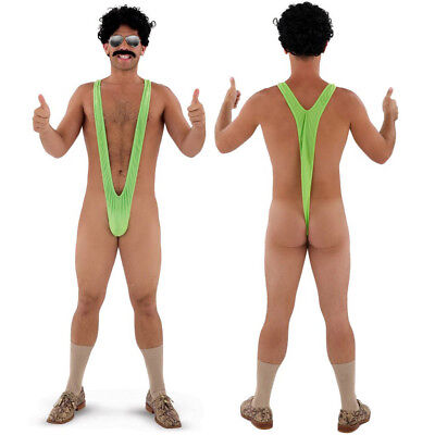 Mankini Borat Kostüm Badeanzug Männer Tanga grün Boratkostüm Borakini Bikini