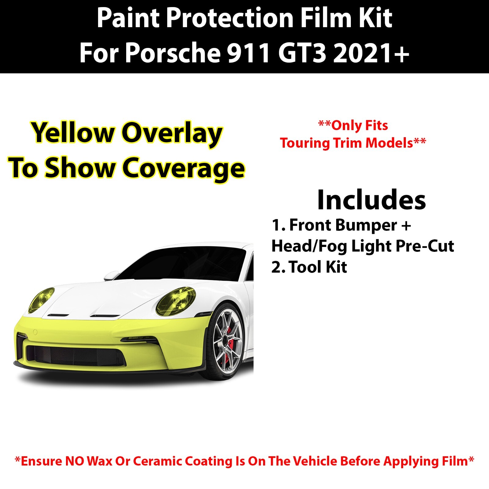 Porsche 911 GT3 2021-2025 Paint protection films Set