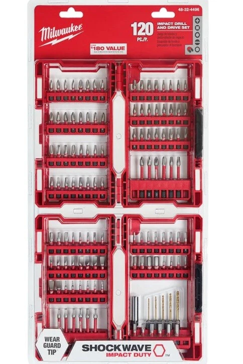Milwaukee 120 piece on sale set
