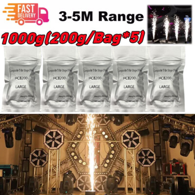 5x Indoor/Outdoor Cold Spark Machine Ti Powder 200g/Bag 3-5M Range Stage Effect