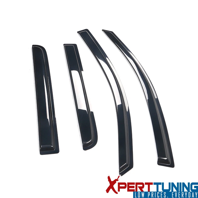 Se adapta a 04-15 Nissan Titan doble cabina ventana viseras ventilación protector de lluvia 4 piezas acrílico Foto 3 de 4