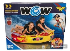 WOW Sports Wonder Woman 1-2 Person Soft Top Towable Deck Tube