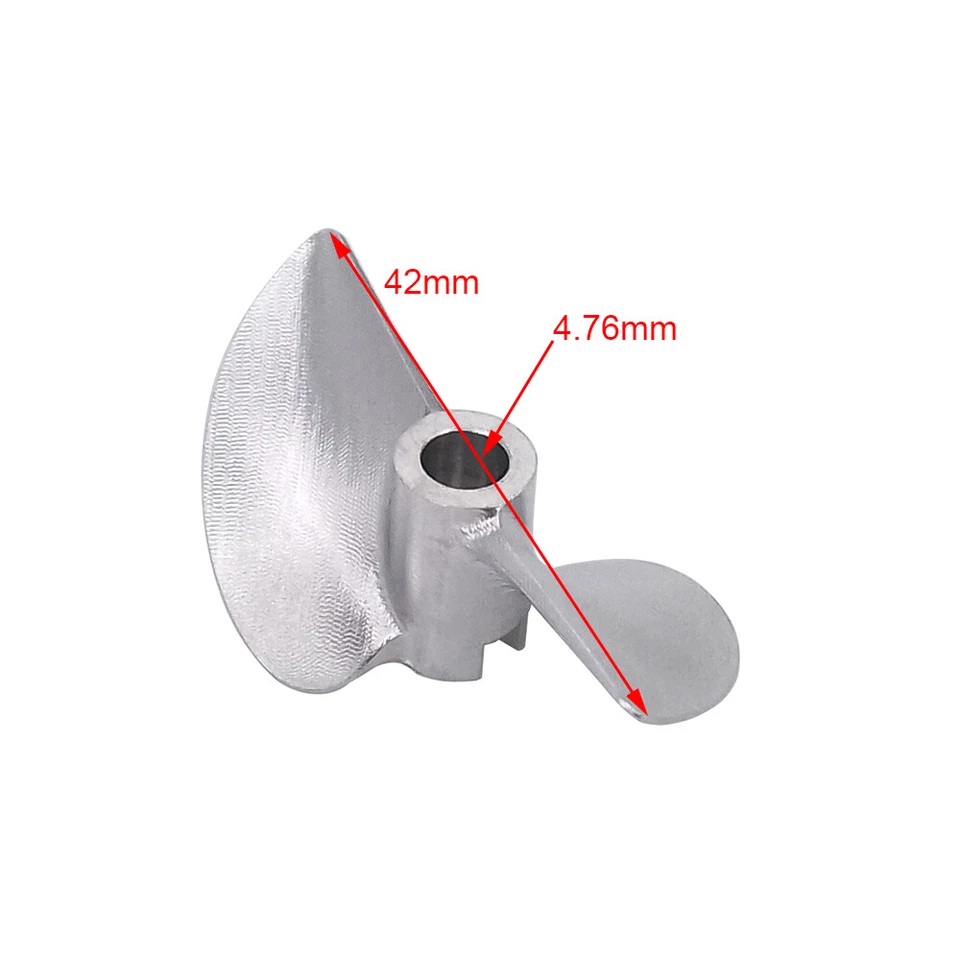 RC Boat Propeller 42mm 4.76mm 3/16" CNC Metal P1.4 Prop for TRAXXAS Spartan M41 - Image 2 of 4