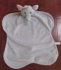 Blue ELEPHANT Baby Lovey Security Blanket with Tail Plush 20 x 16"