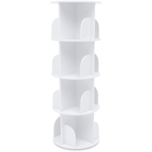 4 Tiers 360° Rotating Bookshelf Bookshelf Organizer Floor Standing Storage Shelf - Picture 7 of 14