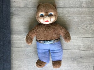 IDEAL VINTAGE EARLY/RARE RUBBER FACED SMOKEY THE BEAR STUFFED TOY 16