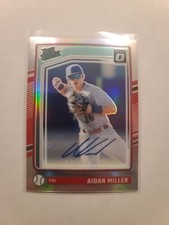 2024 Donruss Rated Prospect Optic Autograph Aidan Miller #101 Prizm Phillies