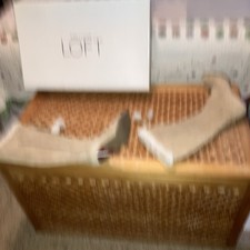  Ann Taylor Loft Ingrid Zipper Boot Colored Toast Made Of Suede 8 1/2 Medium