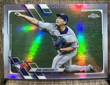 2021 Topps Chrome Base #15 Shun Yamaguchi Refractor Toronto Blue Jays