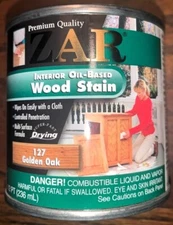 Zar Interior Stain 127 GOLDEN OAK 1/2 pint