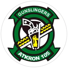 VFA-105 ATKRON-105 'Gunslingers' Bumper Sticker Military Vinyl Soldier Decal 5"