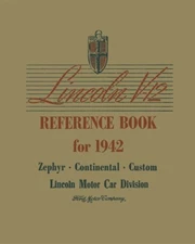 1942 Lincoln Continental Zephyr  V-12 Owners Manual Instruction Book Operator