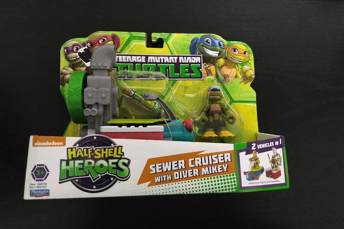 2015 TMNT HALF SHELL HEROES SEWER CRUISER WITH MIKEY ACTION FIGURE 