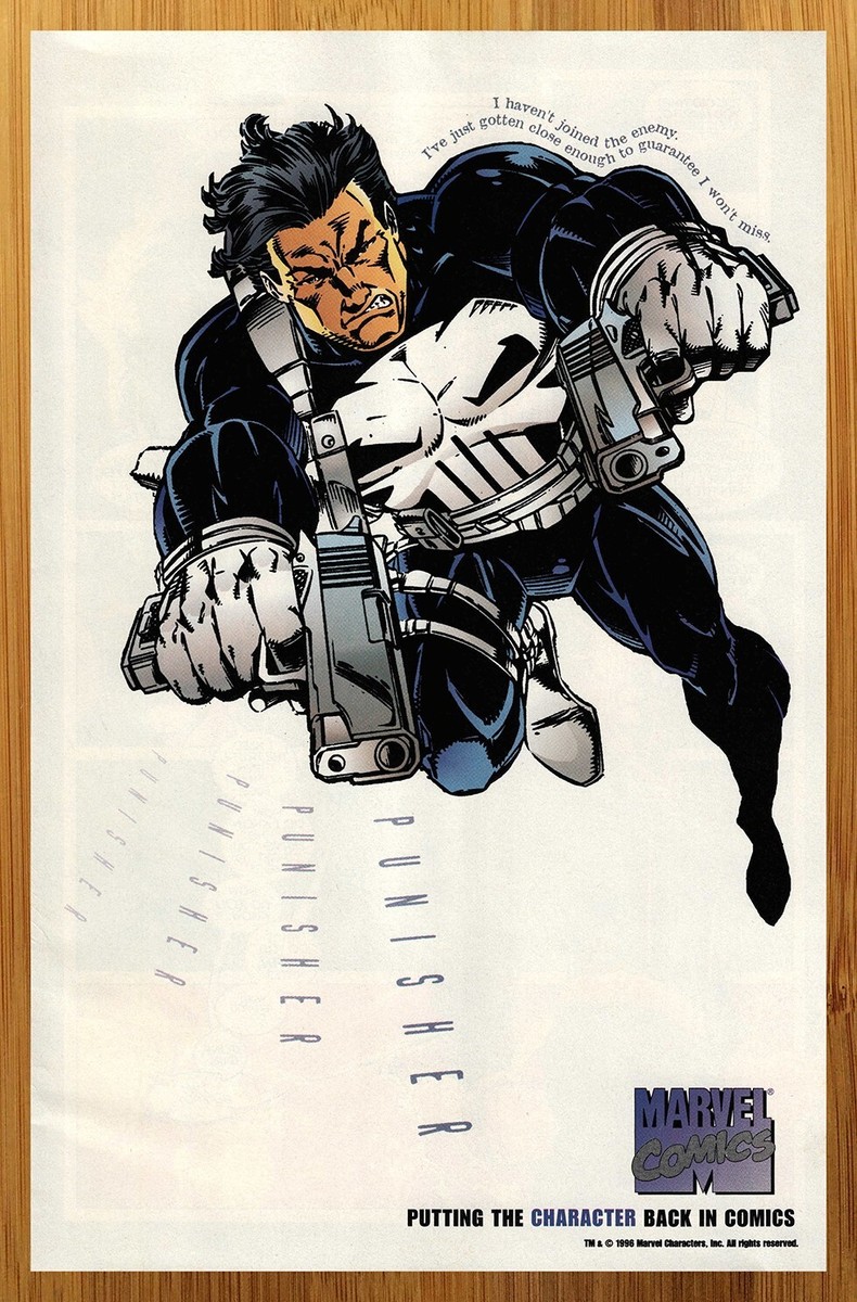 1996 Marvel Comics Punisher Vintage Print Ad/Poster Retro Promo