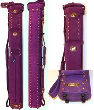 New Instroke Buffalo 2x4 Purple LTD Suede Leather Cue Case - INSLTD24-PURPLE