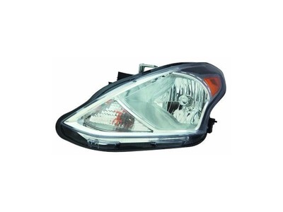Nissan Versa Sedan 15-19 Front Right Halogen Headlight Assembly with Clear Lens Cover, NI2503230