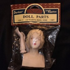 DARICE 2.5" Plastic Head Hands Set 1224-17 Christmas Crafts Angel Doll Parts