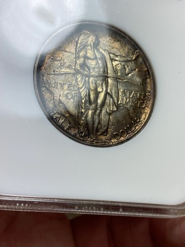 1926-S NGC MS66 Oregon Commemorative Silver Half Dollar Fatty Holo Lovely Toner - Picture 4 of 8