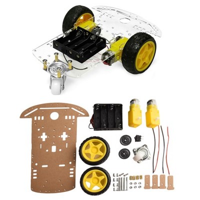 2WD For Smart Robot Car Chassis Kit W//Speed Encoder Box/Arduino 2 Motor