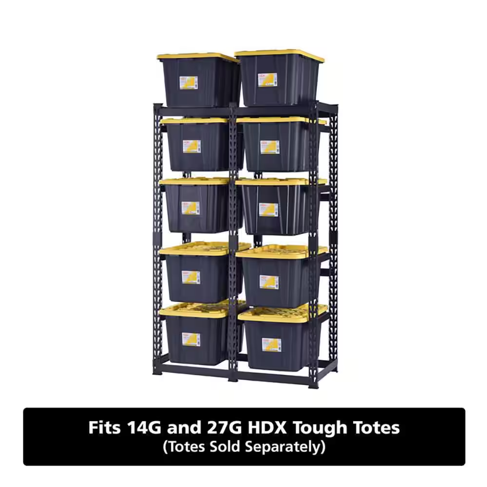 10-Tote Metal Storage Rack for HDX 14 and 27 Gal. Totes (50 In