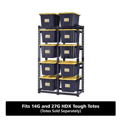 10-Tote Metal Storage Rack for HDX 14 and 27 Gal. Totes (50 In