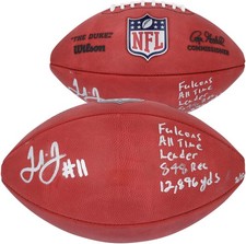 Julio Jones Atlanta Falcons Signed Duke Full Color Football w/Inscs - LE 10
